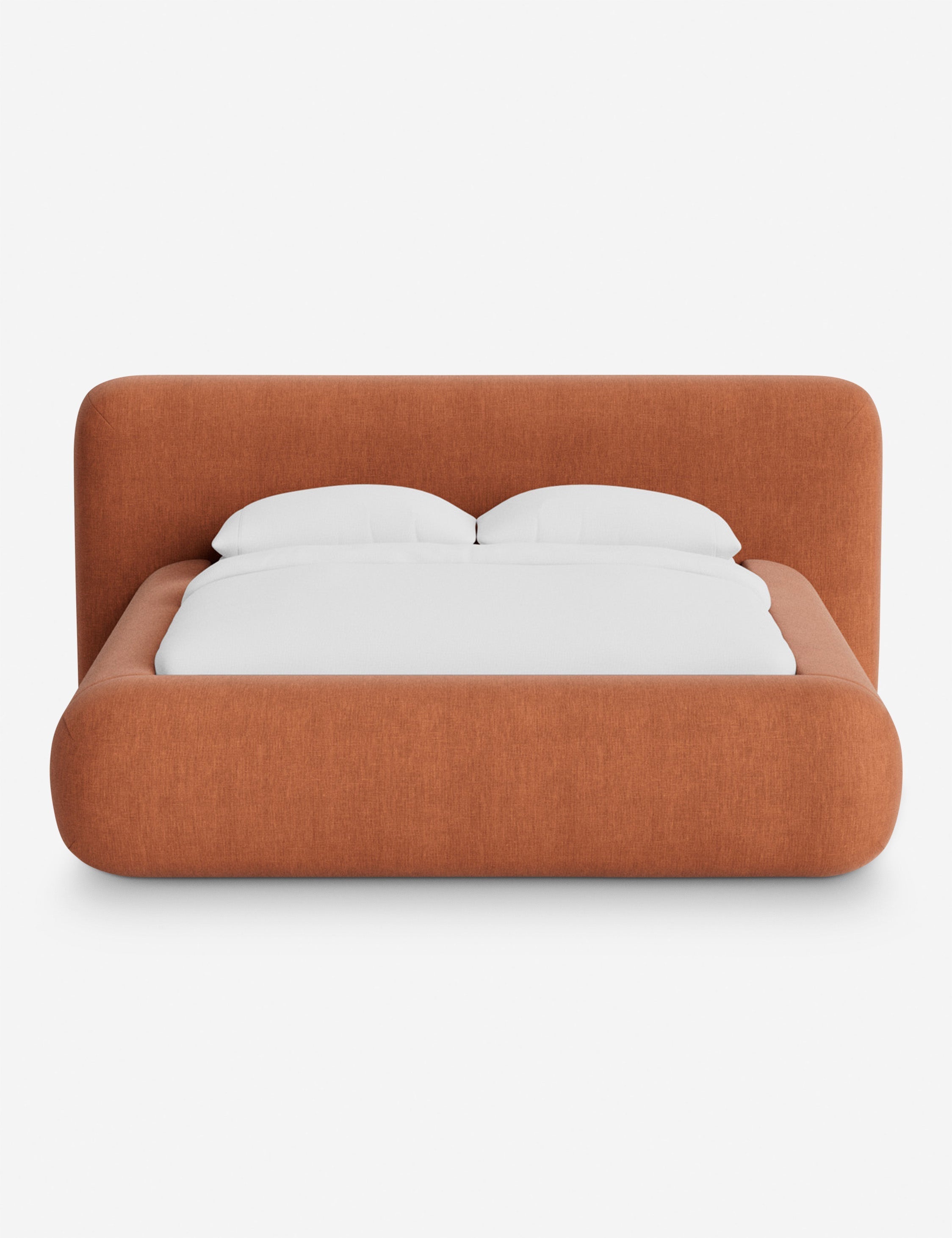 Lit plateforme arrondi - Notre lit se démarque par sa forme, avec une silhouette sculpturale qui vous invite à vous y lover