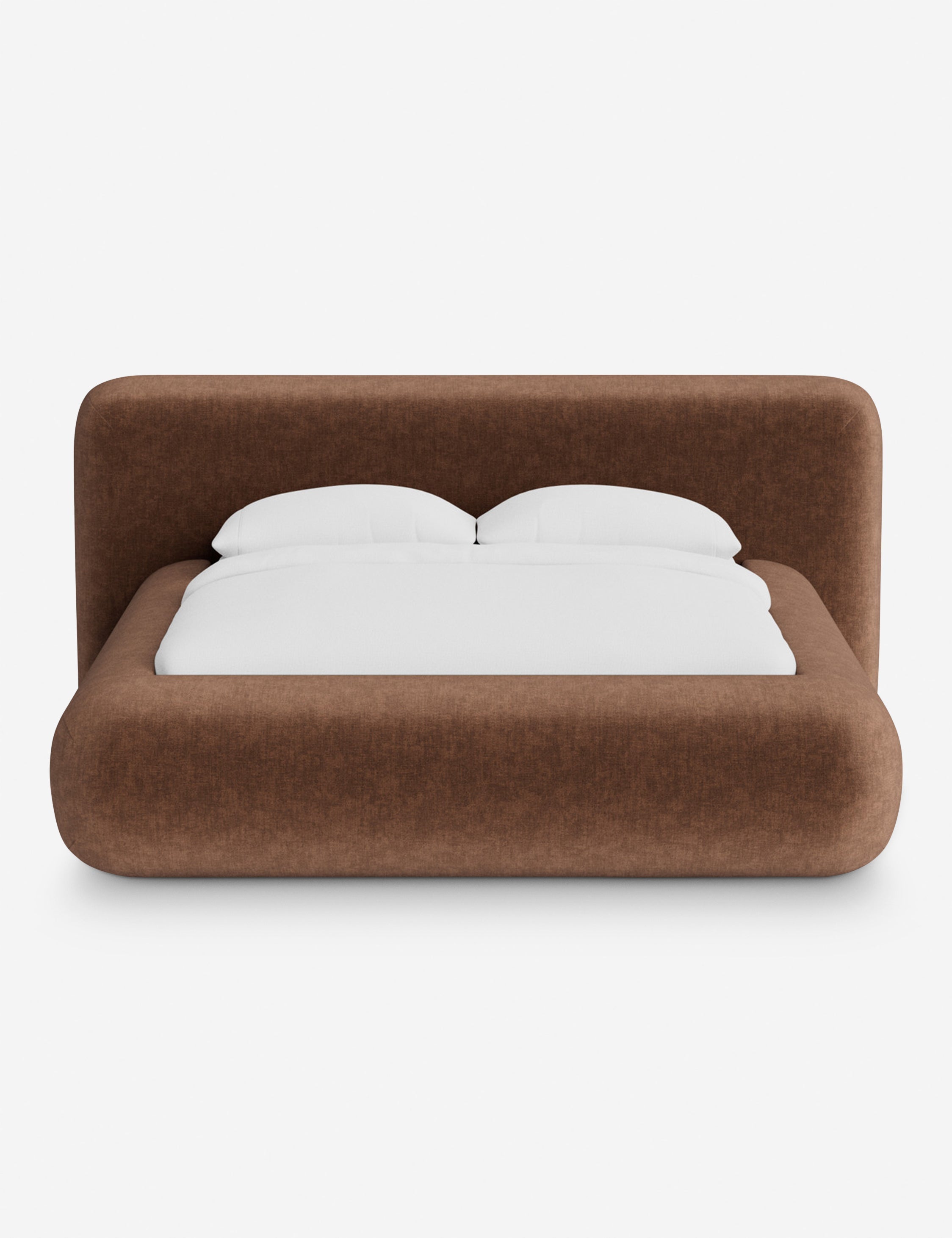 Lit plateforme arrondi - Notre lit se démarque par sa forme, avec une silhouette sculpturale qui vous invite à vous y lover