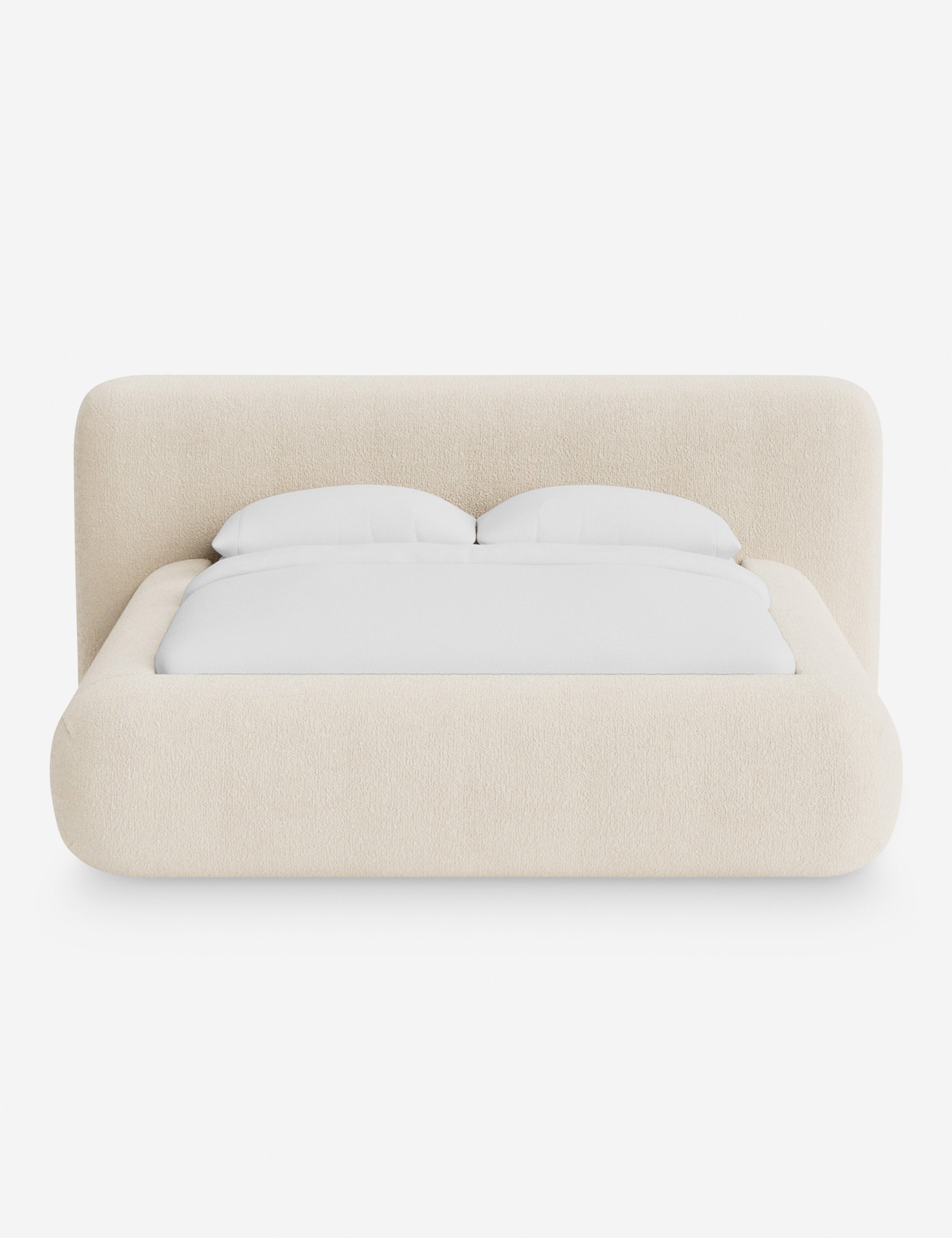 Lit plateforme arrondi - Notre lit se démarque par sa forme, avec une silhouette sculpturale qui vous invite à vous y lover