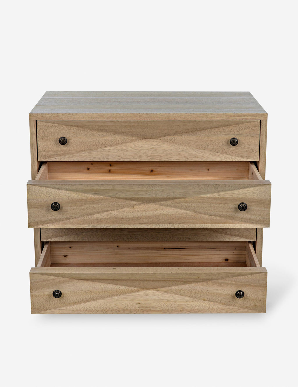 Commode à 4 tiroirs - Notre commode à quatre tiroirs s'intègre parfaitement aux intérieurs de chambre modernes, ou même bohèmes, grâce à ses motifs géométriques accrocheurs
