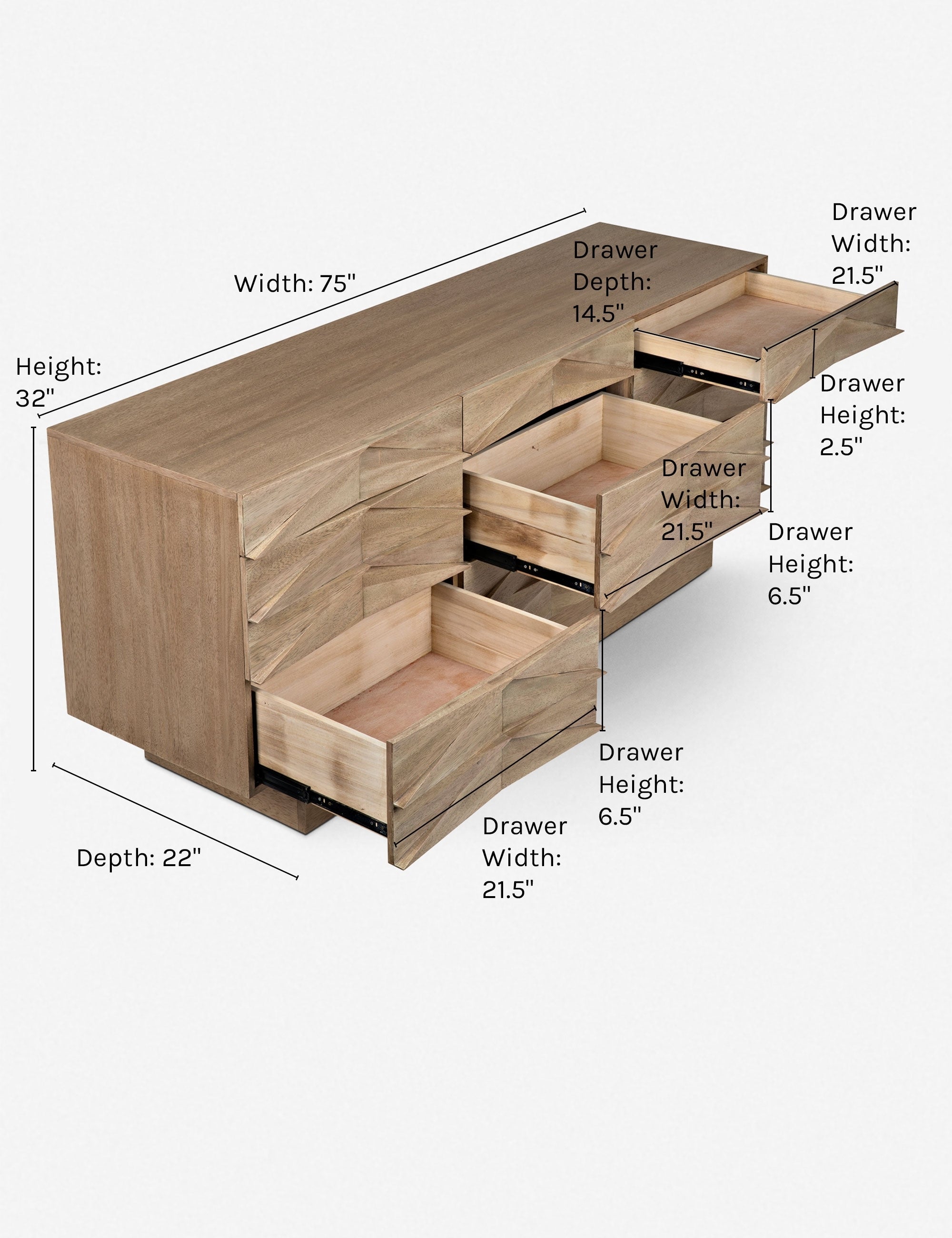 Commode - Donnez un peu plus de dimension à votre espace contemporain avec cette commode en bois