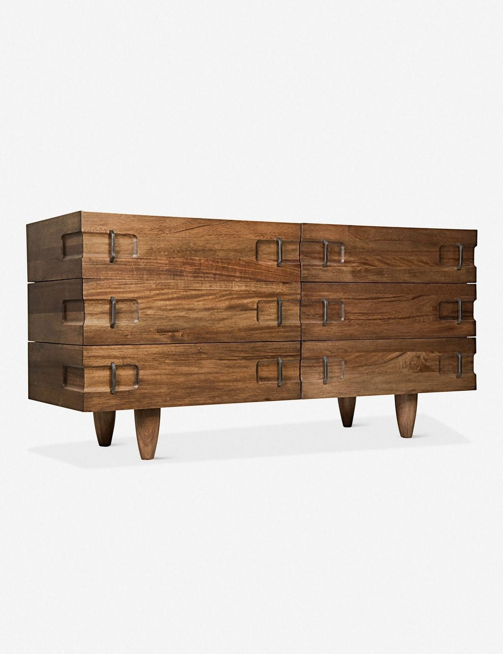 Commode - Des détails en fer et un bois brut confèrent à cette commode un aspect distinctif qui s'harmonise aussi bien avec les styles modernes que de transition.
