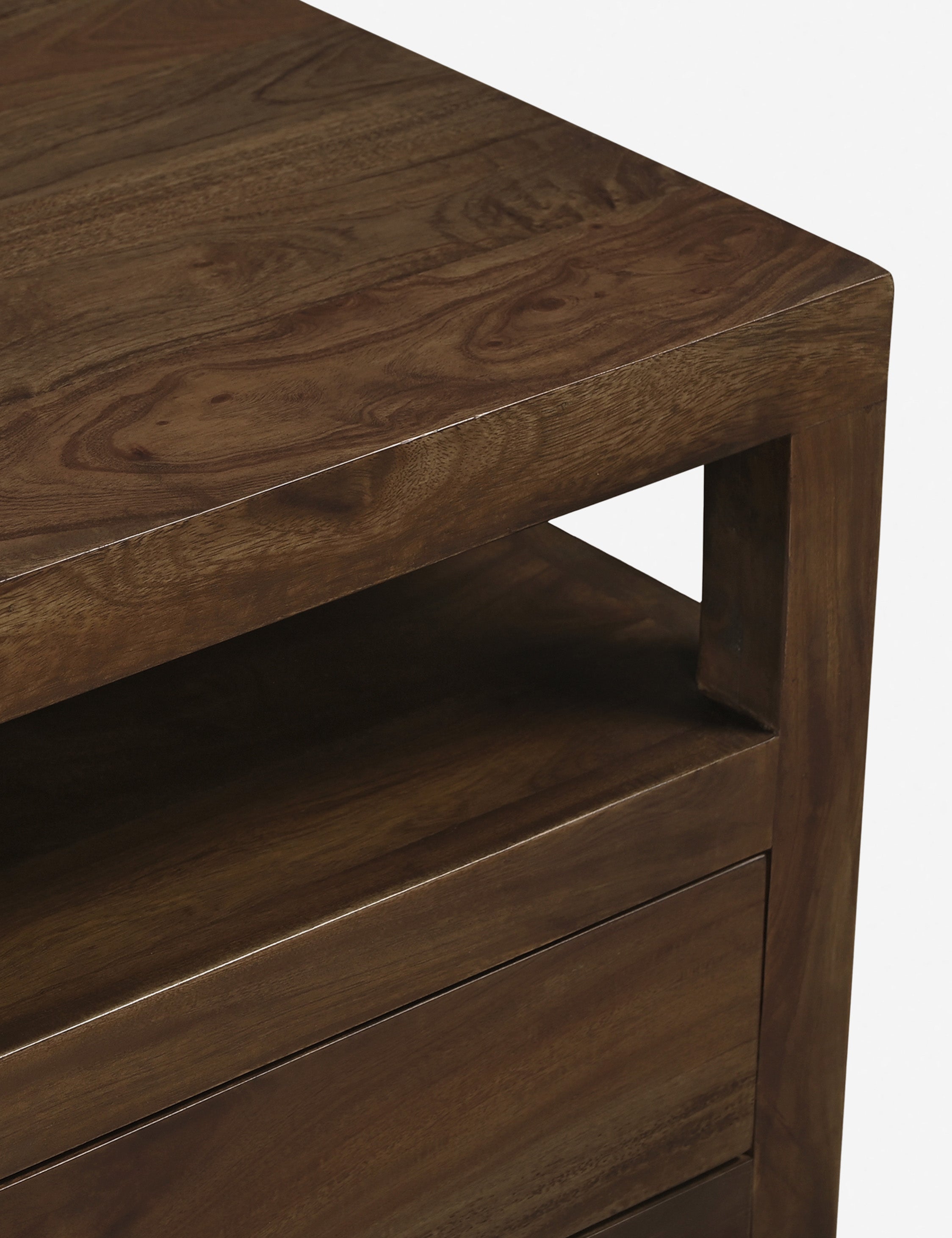Table de chevet - allie exposition ouverte et rangement dissimulé dans un design à la fois pratique et réfléchi