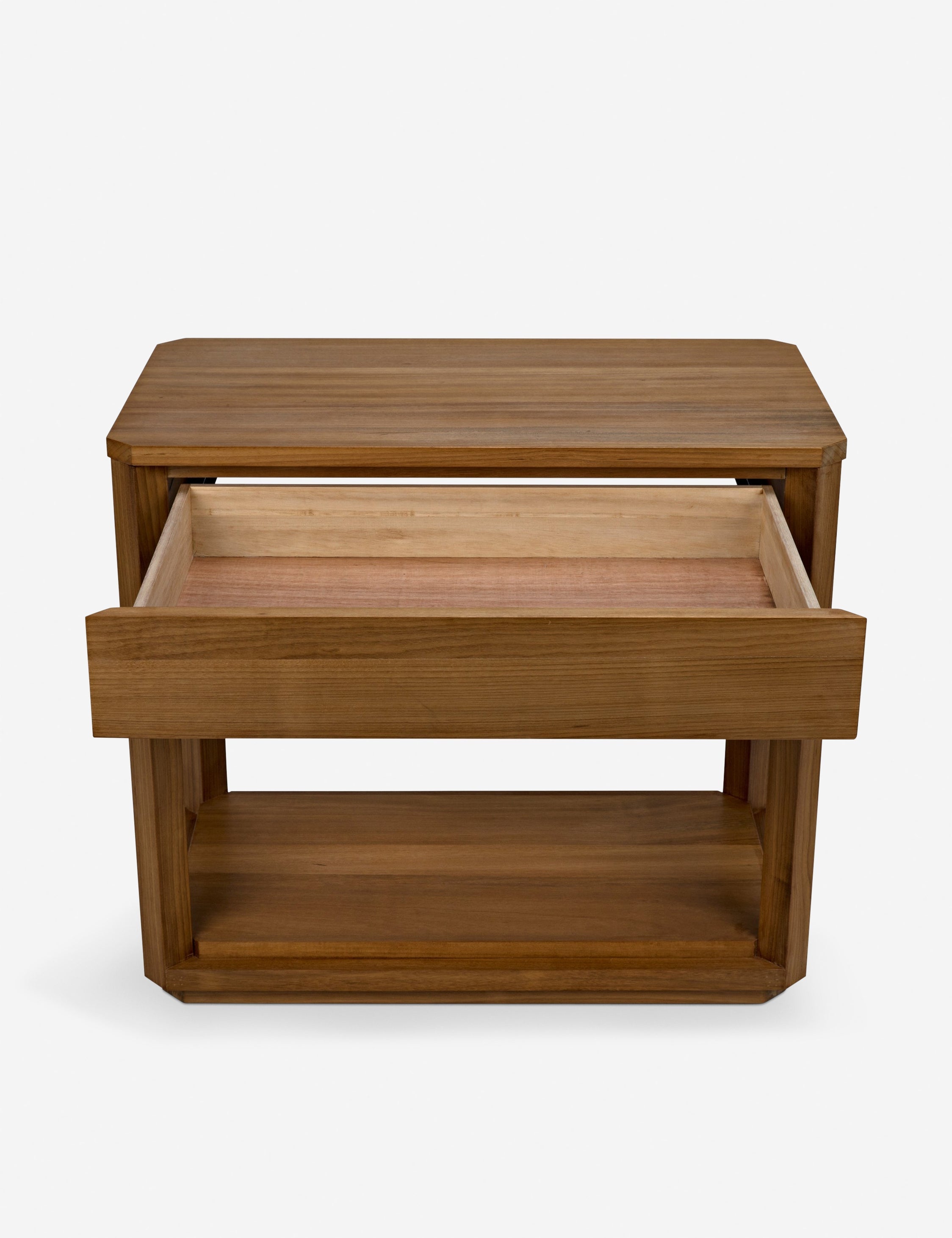 Table de chevet - Des détails d'inspiration mid-century, comme une base surélevée et des bords subtilement arrondis, distinguent notre table de chevet
