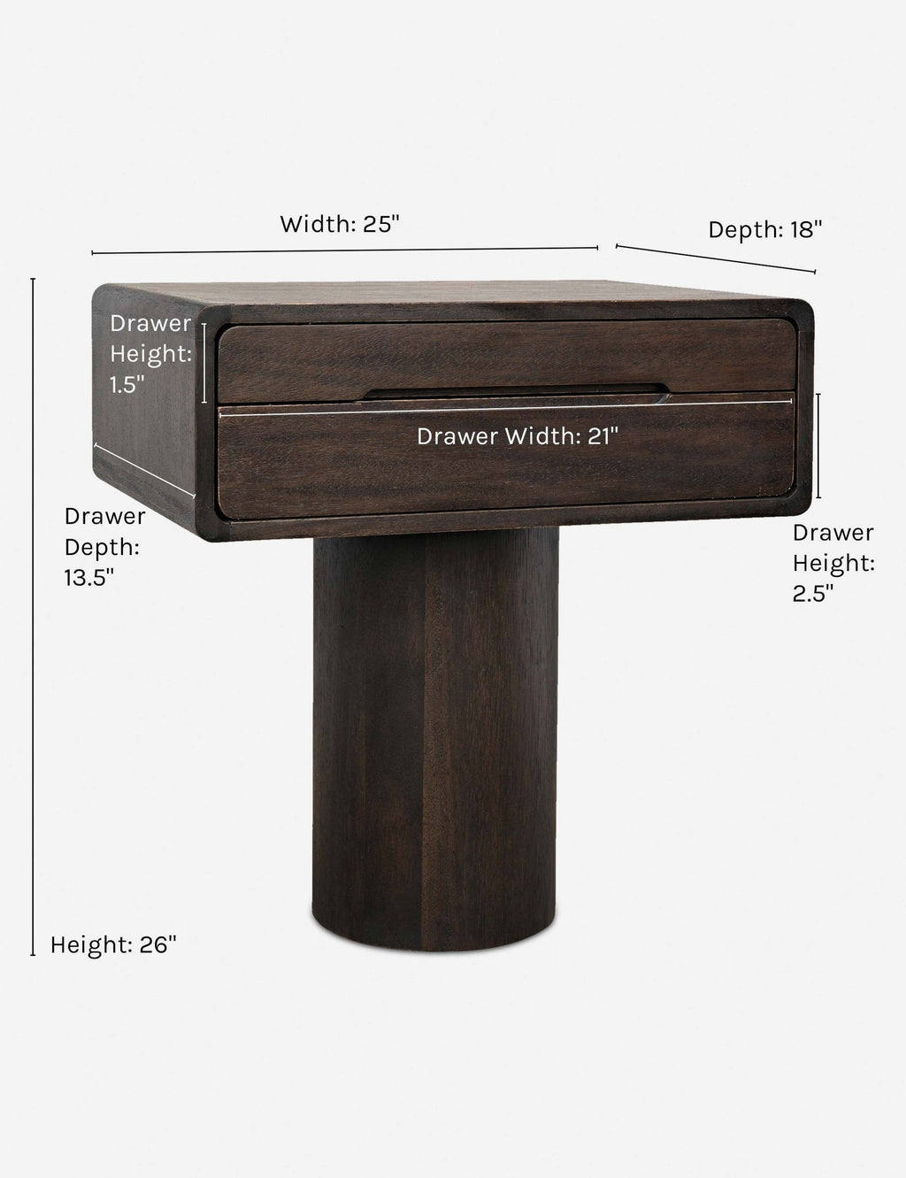 Table de chevet - Nous aimons décrire cette pièce comme moderne avec une touche bohème